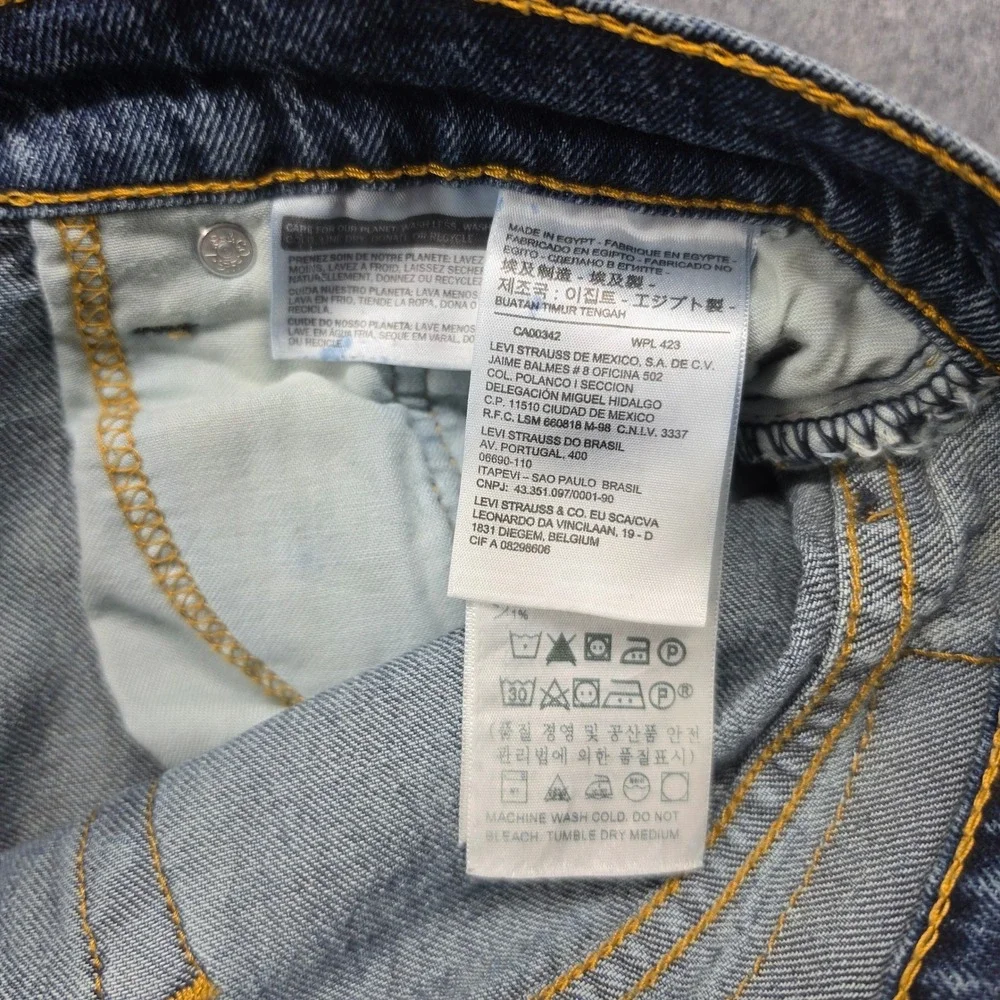 Levis 512 Slim Taper Mens Jeans 33x32 Medium Wash Blue Denim 28833-0008